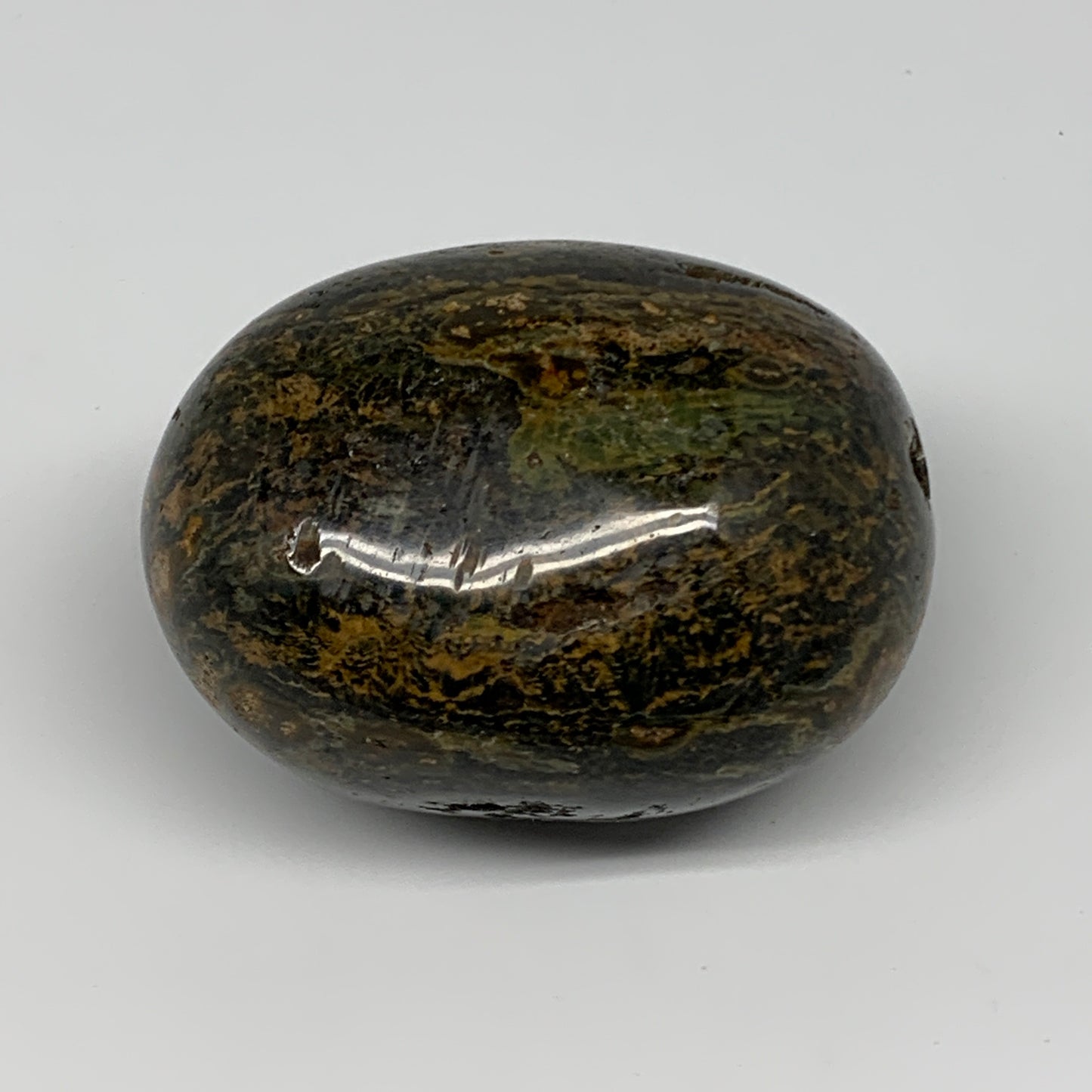 211.3g, 2.6"x2"x1.8" Ocean Jasper Palm-Stone Orbicular Jasper Reiki Energy,B1520