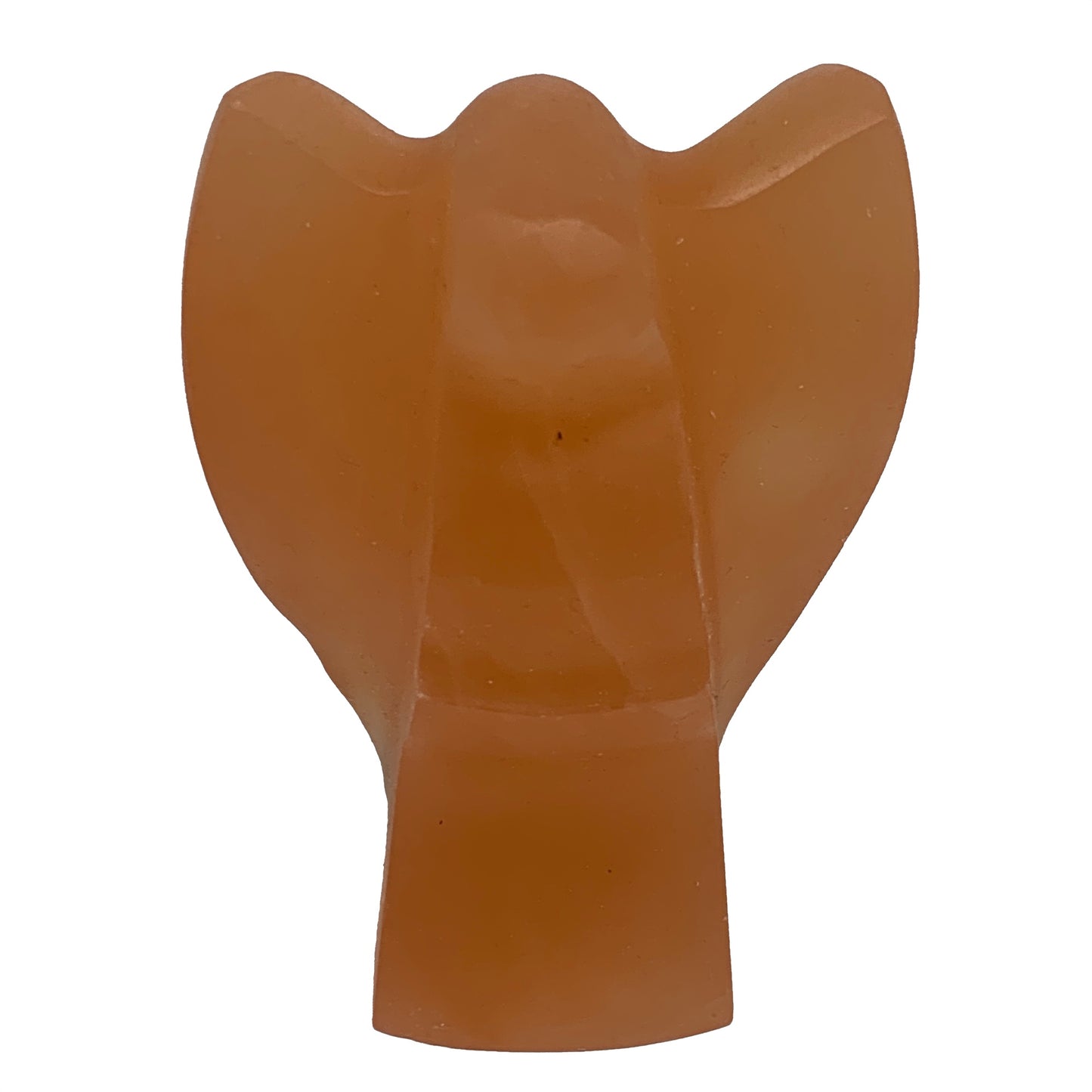 606g, 4.5"x3.3"x2.3" Orange Selenite (Satin Spar) Angel Crystal @Morocco,B9411