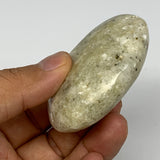100.6g, 2.5"x1.8"x0.9", Natural Yellow Calcite Palm-Stone Crystal Polished Reiki