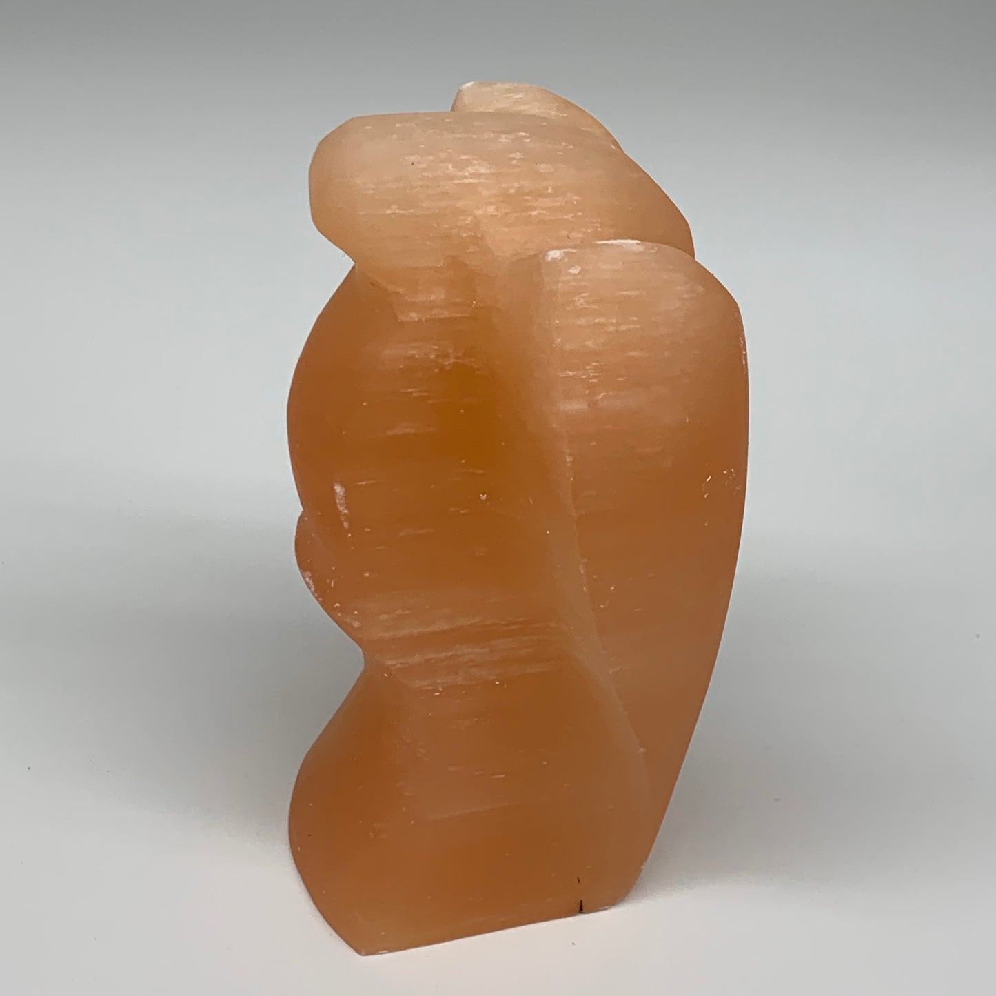 826g, 5.3"x3.4"x2.5" Orange Selenite (Satin Spar) Angel Crystal @Morocco,B9412
