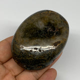 166.4g, 2.8"x2"x1.3" Ocean Jasper Palm-Stone Orbicular Jasper Reiki Energy,B1520