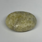 82.4g, 2.3"x1.6"x0.7", Natural Yellow Calcite Palm-Stone Crystal Polished Reiki,