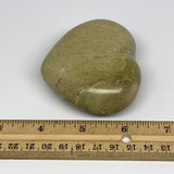 155.7g,2.4"x2.8"x1.3", Green Opal Heart Polished Gemstone @Madagascar, B17586