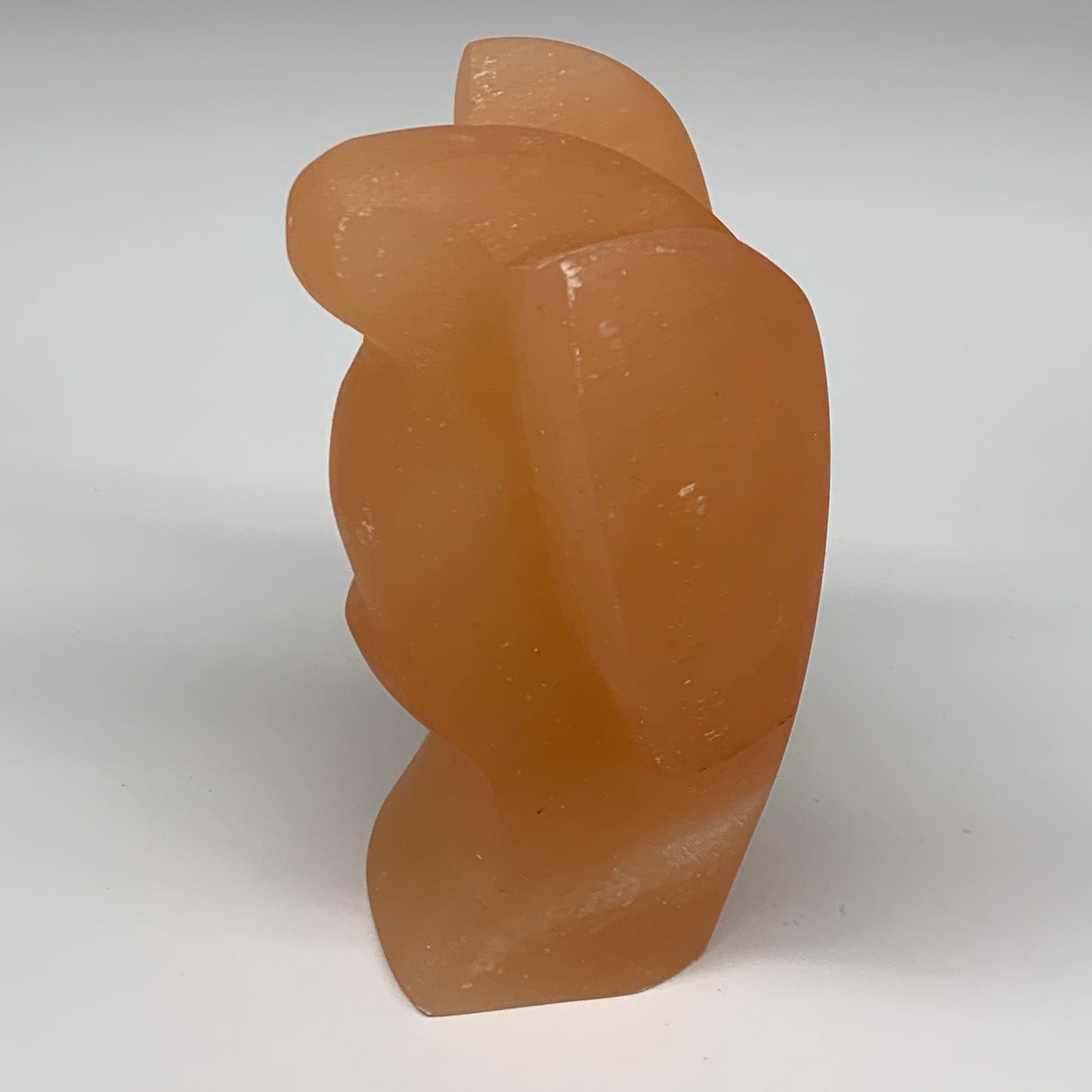 776g, 4.9"x3.8"x2.5" Orange Selenite (Satin Spar) Angel Crystal @Morocco,B9413