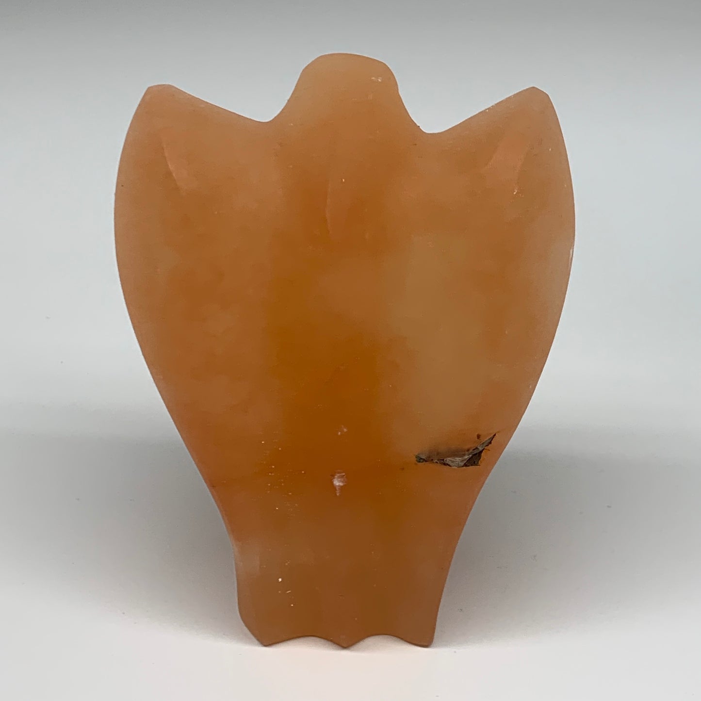 776g, 4.9"x3.8"x2.5" Orange Selenite (Satin Spar) Angel Crystal @Morocco,B9413