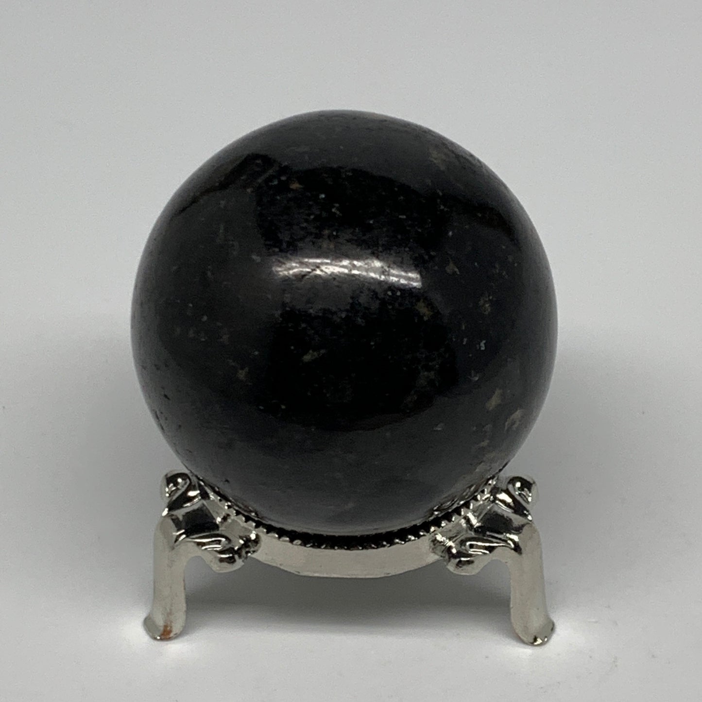 249.1g,2.1"(54mm), Natural Black Tourmaline Sphere Ball Gemstone @Brazil,B22393