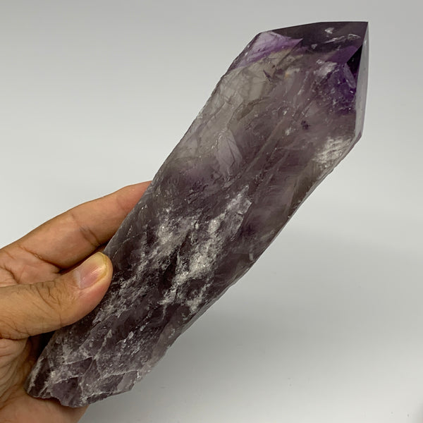 560g,8"x2.3"x1.8",Amethyst Point Polished Rough lower part from Brazil,B19115