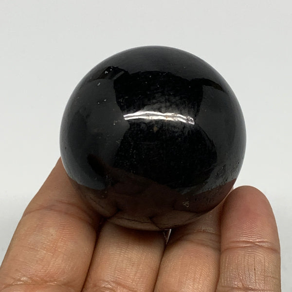 168.2g,1.8"(47mm), Natural Black Tourmaline Sphere Ball Gemstone @Brazil,B22395
