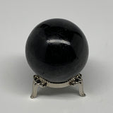 168.2g,1.8"(47mm), Natural Black Tourmaline Sphere Ball Gemstone @Brazil,B22395