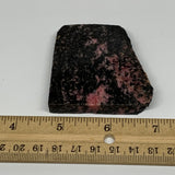 78.3g, 2.3"x2.2"x0.4", One face polished Rhodonite, One face semi polished, B159
