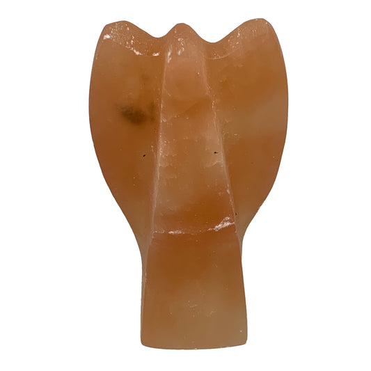 804g, 5.5"x3.1"x2.4" Orange Selenite (Satin Spar) Angel Crystal @Morocco,B9415