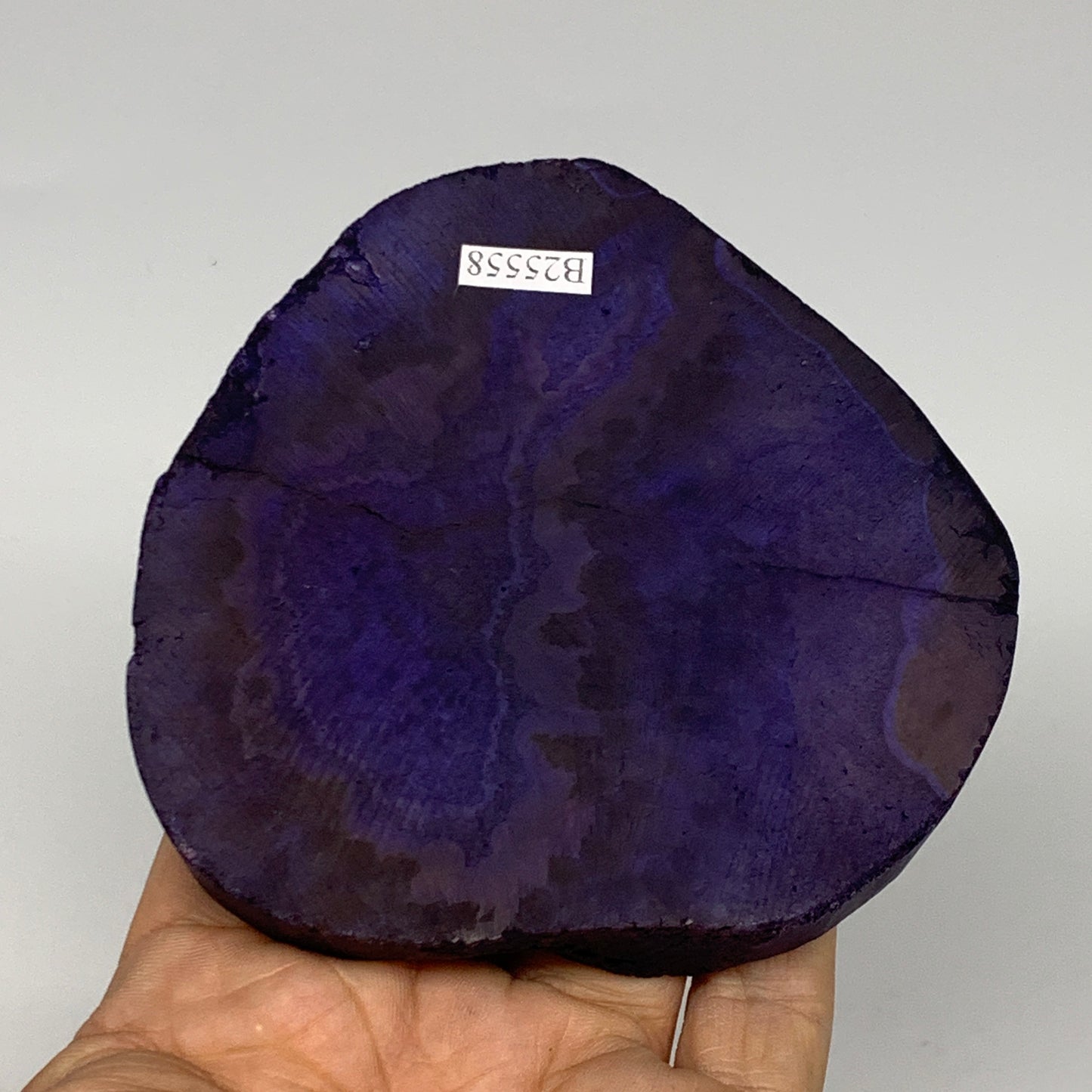 235.4g, 3.7"x3.5"x0.7", Dyed Agate Tea Light Candle Holder Crystal, B25558