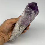 635g,6.2"x2.4"x2.1",Amethyst Point Polished Rough lower part from Brazil,B19117