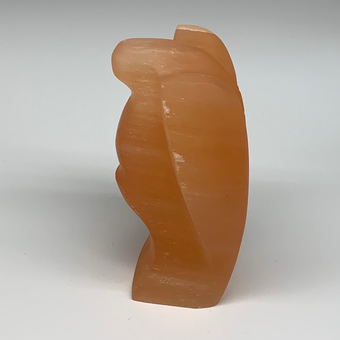 744g, 5.1"x3.4"x2.5" Orange Selenite (Satin Spar) Angel Crystal @Morocco,B9416