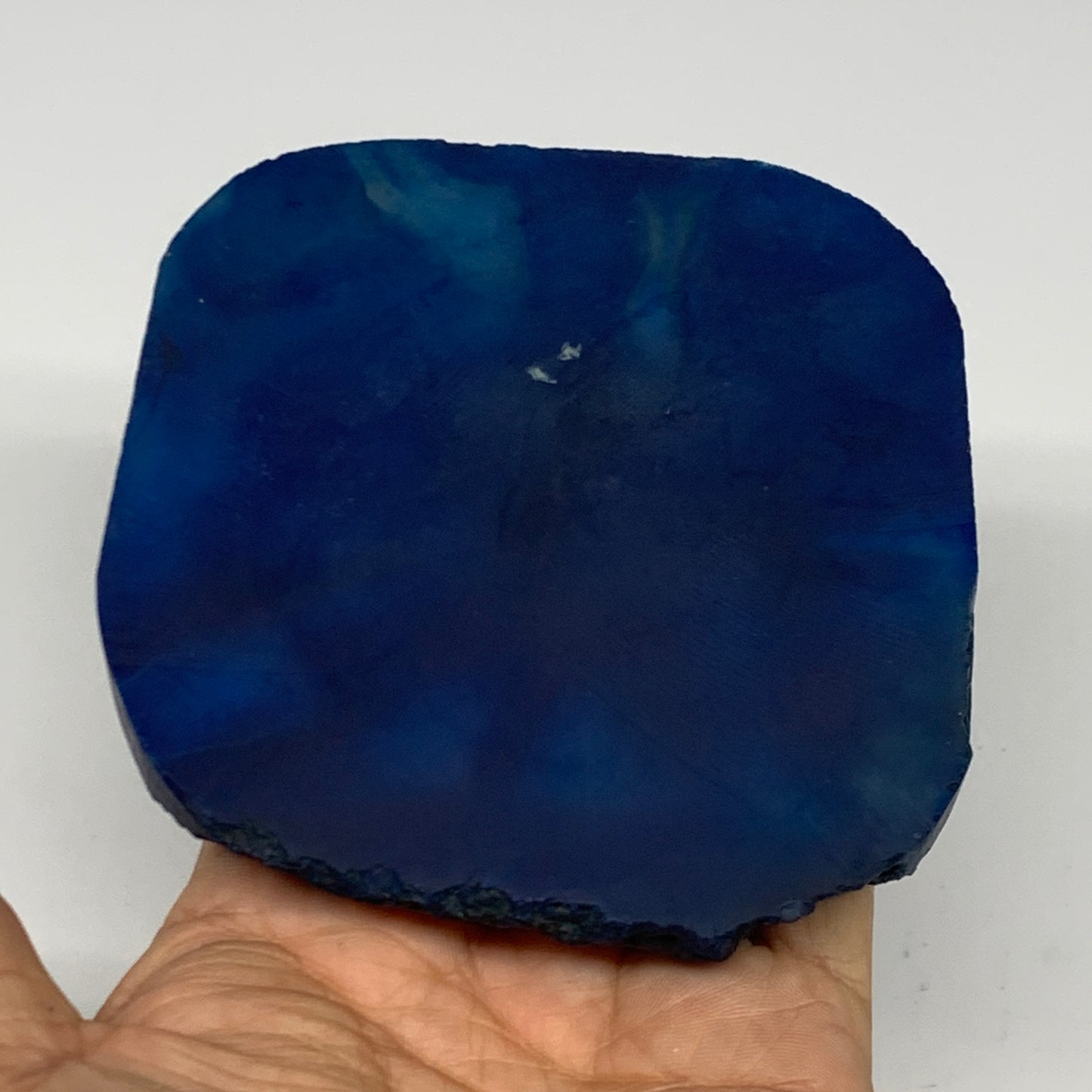 300.9g, 3.9"x3.8"x0.7", Dyed Agate Tea Light Candle Holder Crystal, B25560
