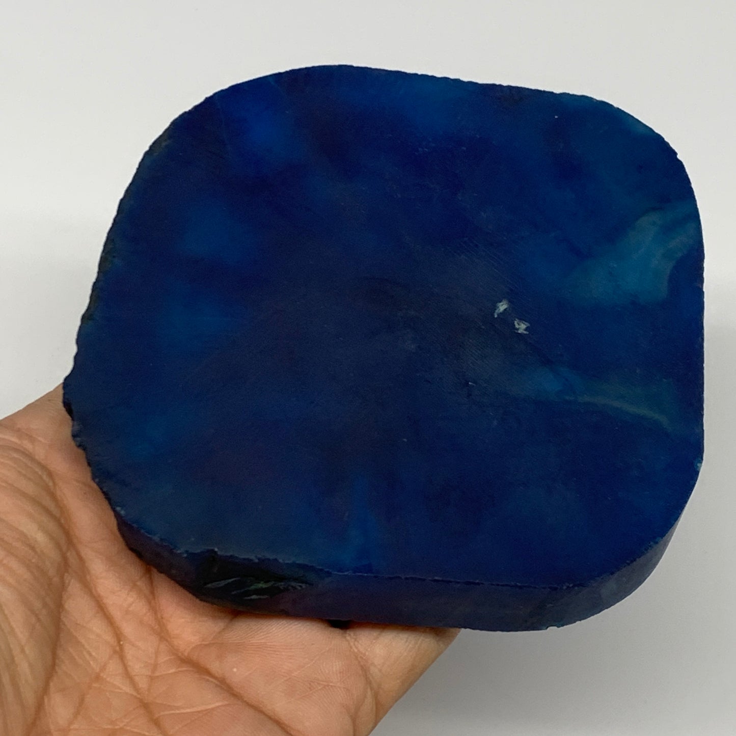 300.9g, 3.9"x3.8"x0.7", Dyed Agate Tea Light Candle Holder Crystal, B25560