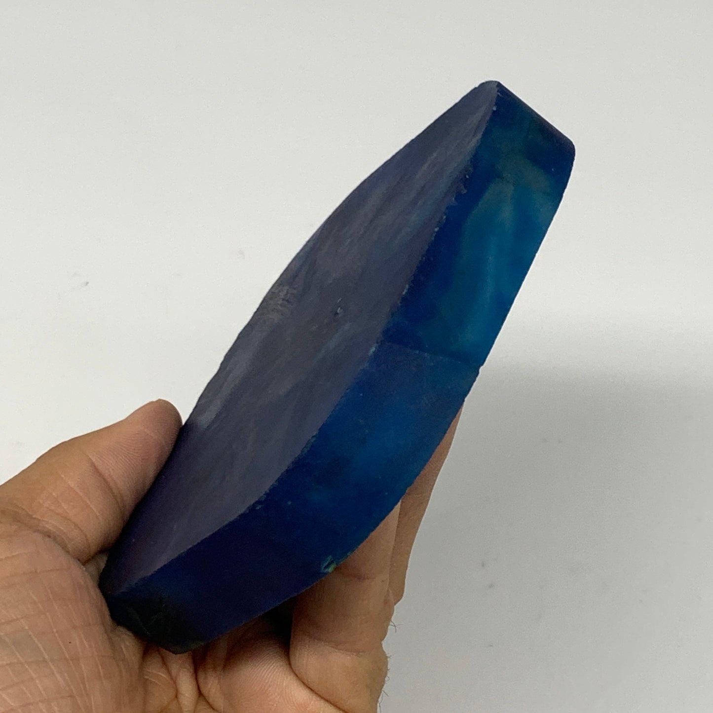 300.9g, 3.9"x3.8"x0.7", Dyed Agate Tea Light Candle Holder Crystal, B25560