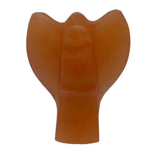 504g, 4.7"x3.4"x1.9" Orange Selenite (Satin Spar) Angel Crystal @Morocco,B9417