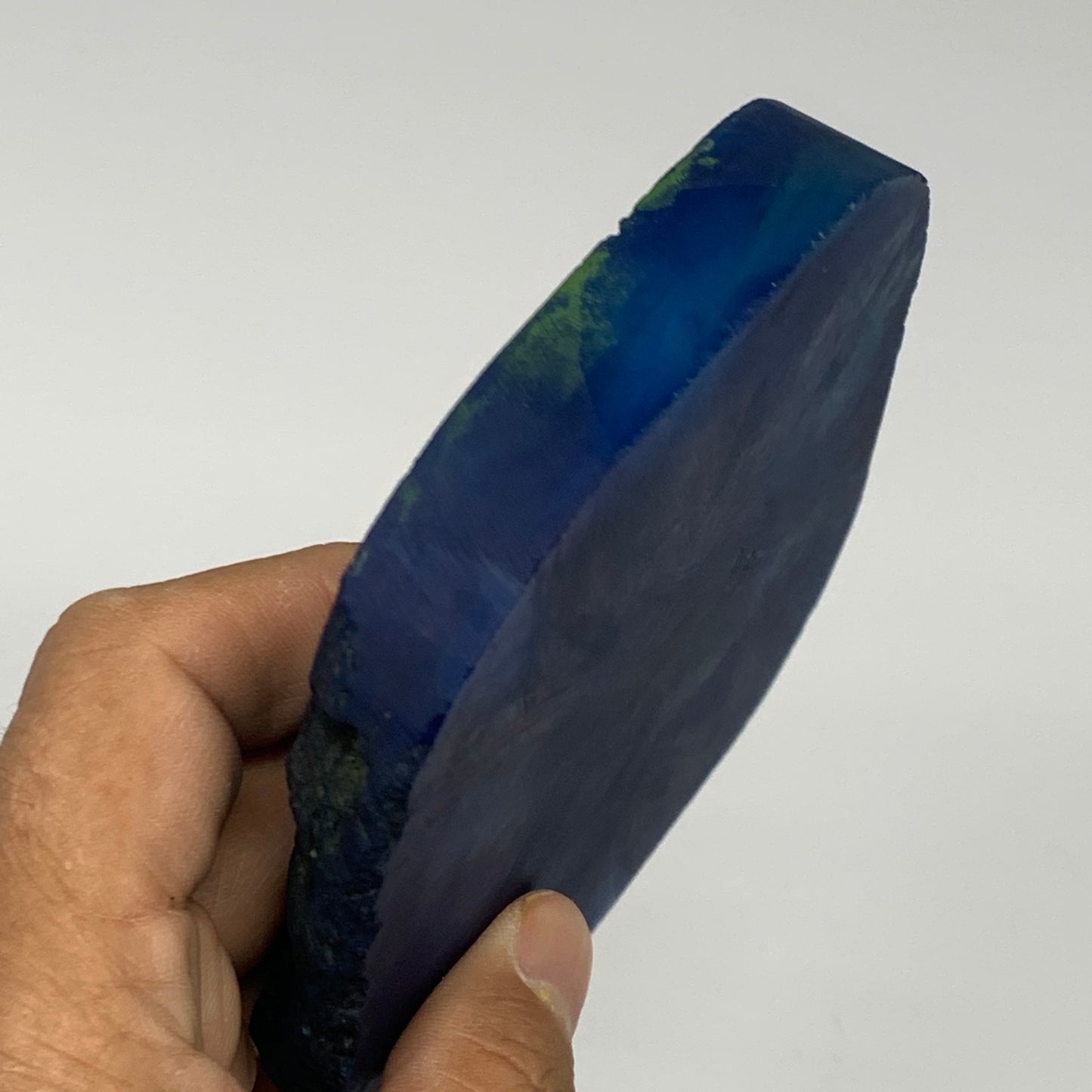 300.9g, 3.9"x3.8"x0.7", Dyed Agate Tea Light Candle Holder Crystal, B25560