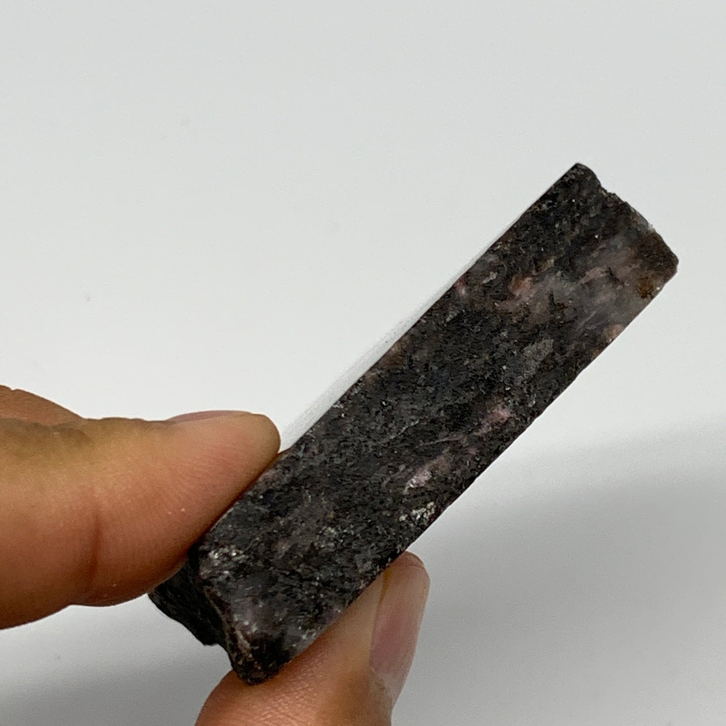 85.2g, 2.1"x2.2"x0.5", One face polished Rhodonite, One face semi polished, B160