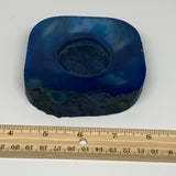 300.9g, 3.9"x3.8"x0.7", Dyed Agate Tea Light Candle Holder Crystal, B25560