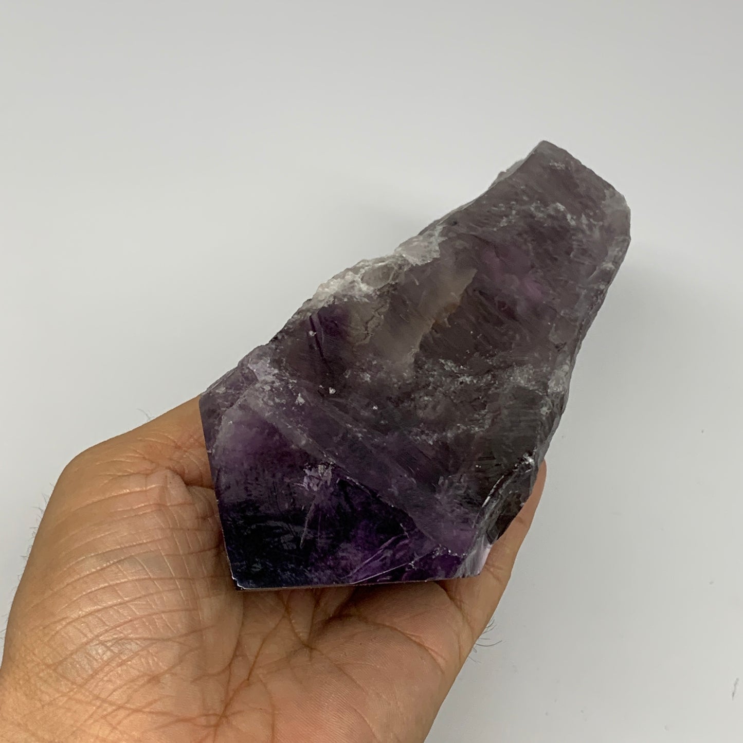 610g,8"x2.4"x1.8",Amethyst Point Polished Rough lower part from Brazil,B19119