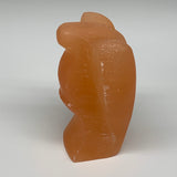 718g, 4.9"x3.2"x2.5" Orange Selenite (Satin Spar) Angel Crystal @Morocco,B9418