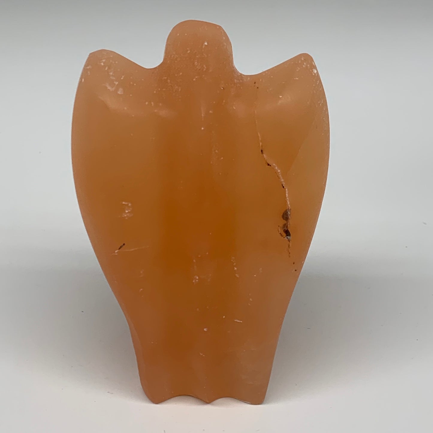 718g, 4.9"x3.2"x2.5" Orange Selenite (Satin Spar) Angel Crystal @Morocco,B9418