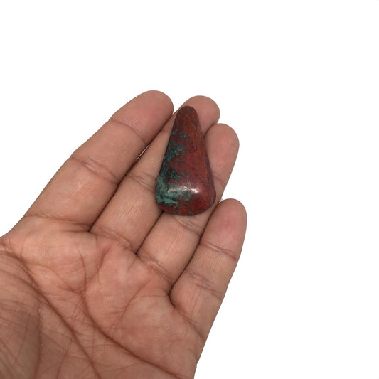 9.3g, 1.6"x 0.85" Natural Sonora Sunset Chrysocolla Cuprite Cab @Mexico, SC121