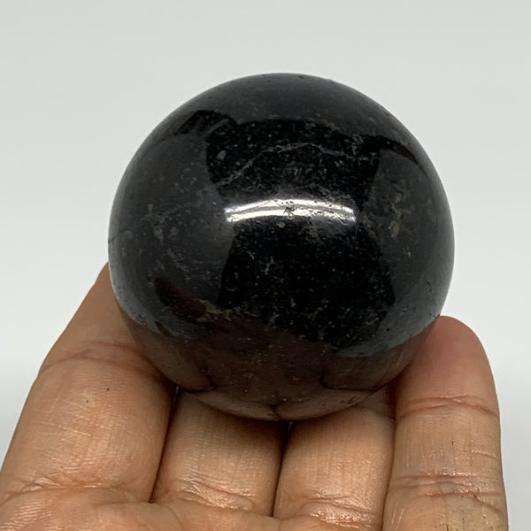 177.9g,1.9"(48mm), Natural Black Tourmaline Sphere Ball Gemstone @Brazil,B22400