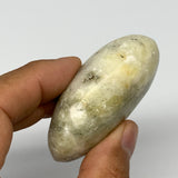 95.6g, 2.3"x1.7"x1", Natural Yellow Calcite Palm-Stone Crystal Polished Reiki, B