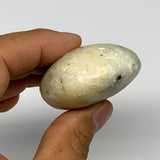 95.6g, 2.3"x1.7"x1", Natural Yellow Calcite Palm-Stone Crystal Polished Reiki, B
