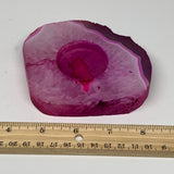 321.5g, 4.4"x3.8"x0.7", Dyed Agate Tea Light Candle Holder Crystal, B25563