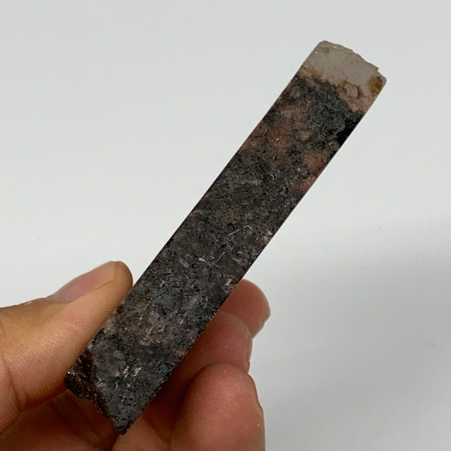 120.9g, 2.1"x2.9"x0.5", One face polished Rhodonite, One face semi polished, B16