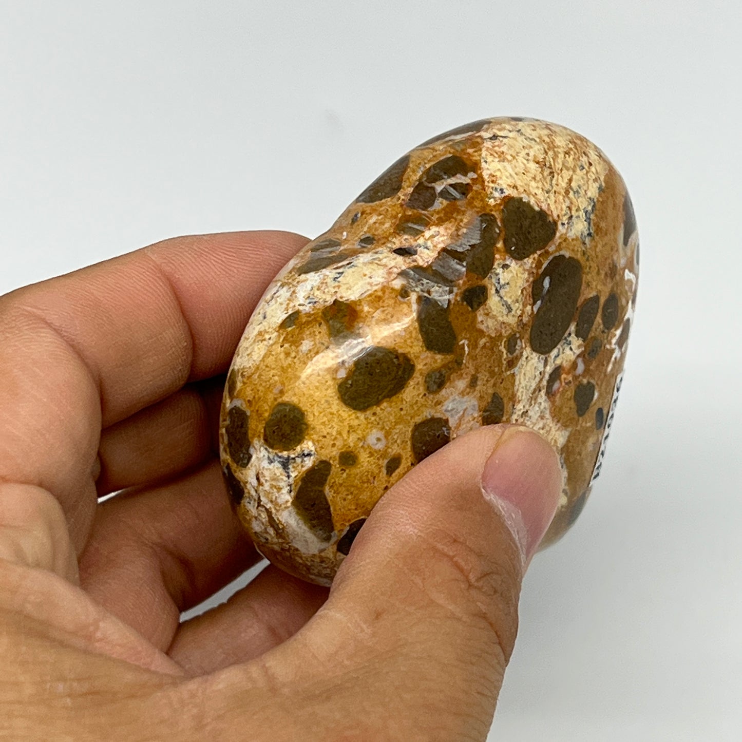 144.2g,2.3"x2.5"x1" Fruit Jasper Heart Polished Healing Home Decor, B21936