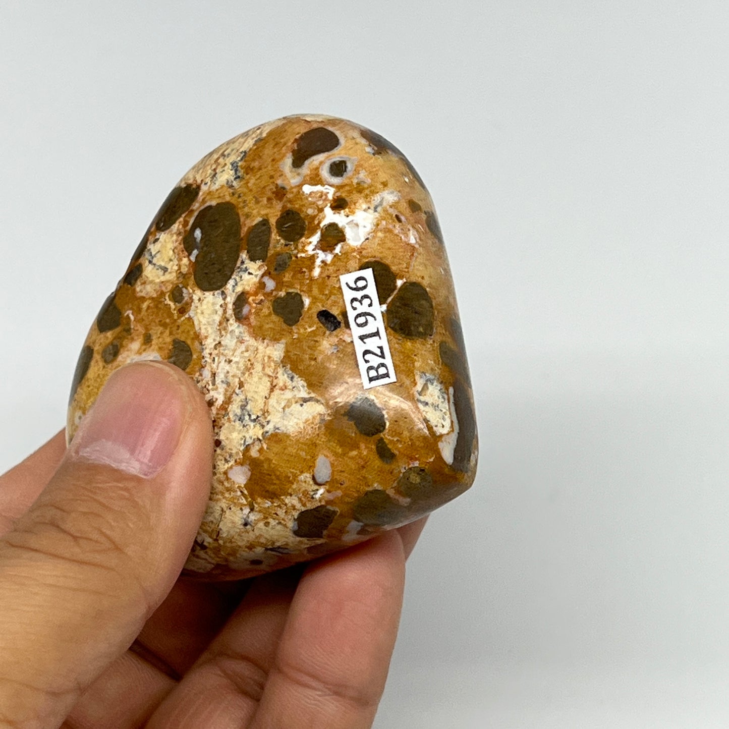 144.2g,2.3"x2.5"x1" Fruit Jasper Heart Polished Healing Home Decor, B21936