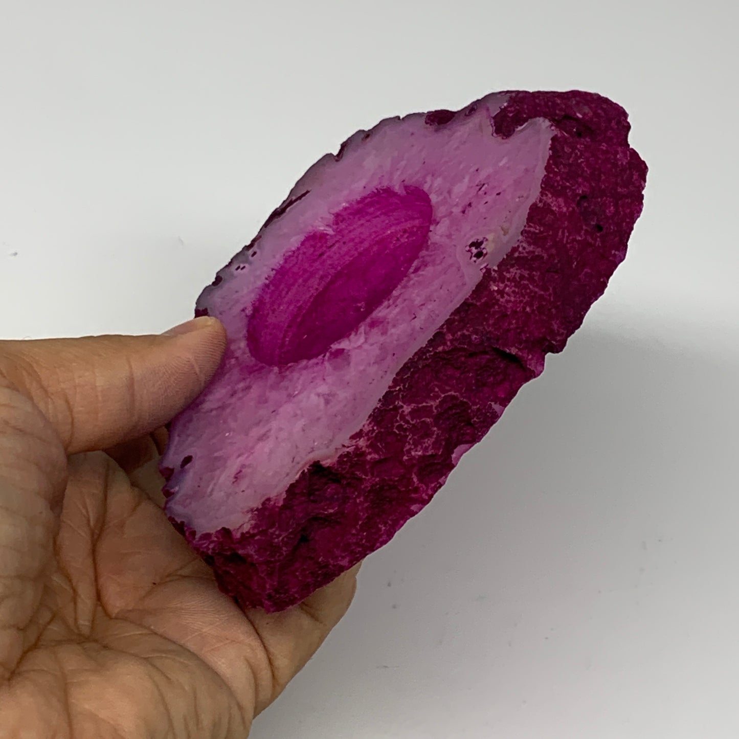 311.9g, 4.7"x4.1"x0.7", Dyed Agate Tea Light Candle Holder Crystal, B25564