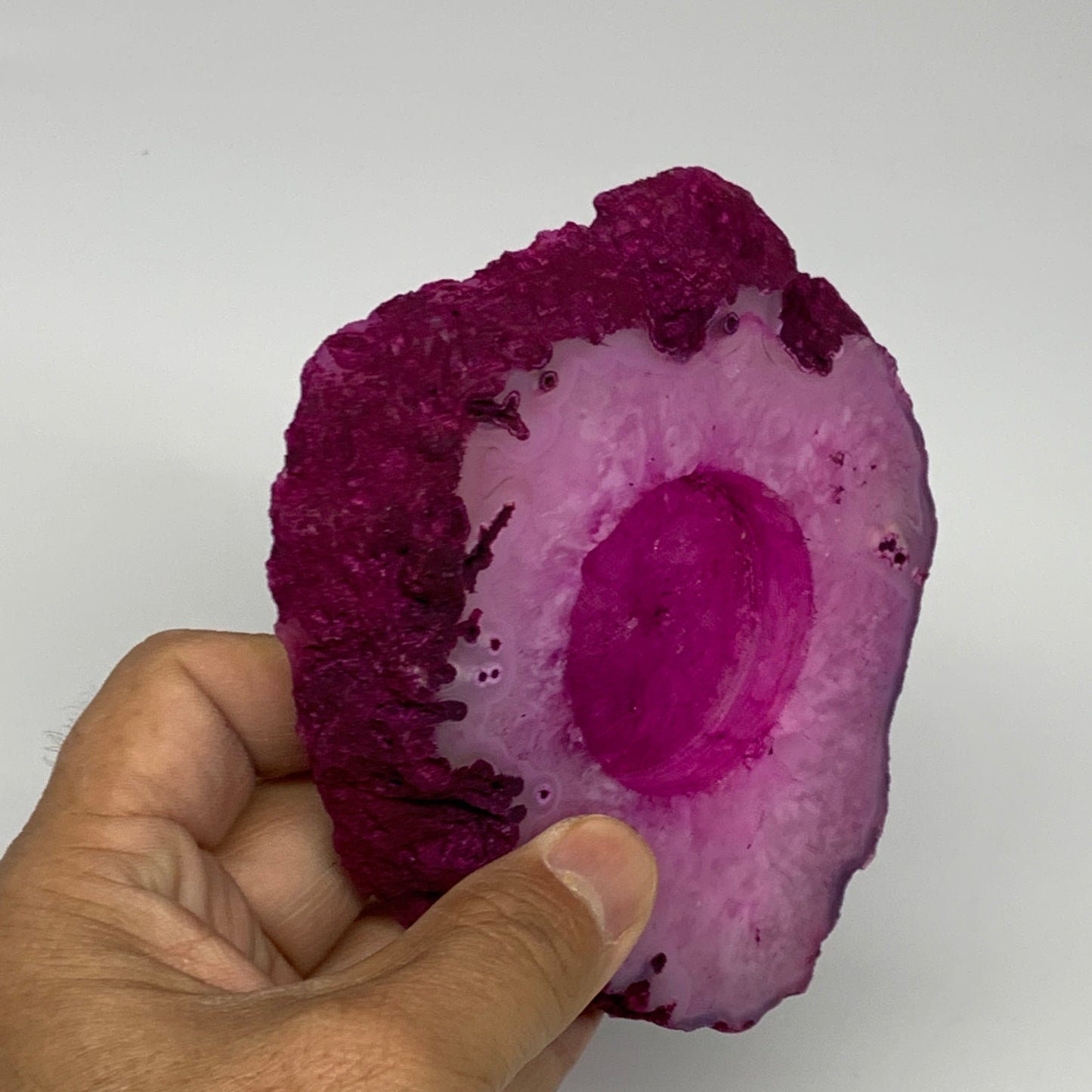 311.9g, 4.7"x4.1"x0.7", Dyed Agate Tea Light Candle Holder Crystal, B25564