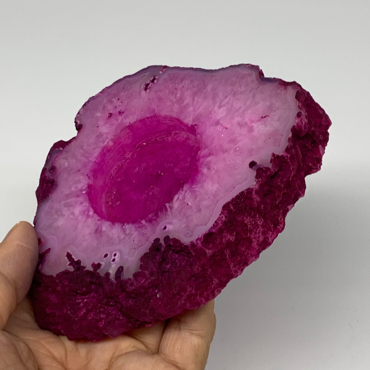 311.9g, 4.7"x4.1"x0.7", Dyed Agate Tea Light Candle Holder Crystal, B25564