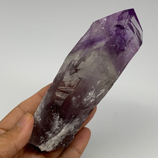 250.7g,5.3"x1.8"x1.2",Amethyst Point Polished Rough lower part from Brazil,B1912