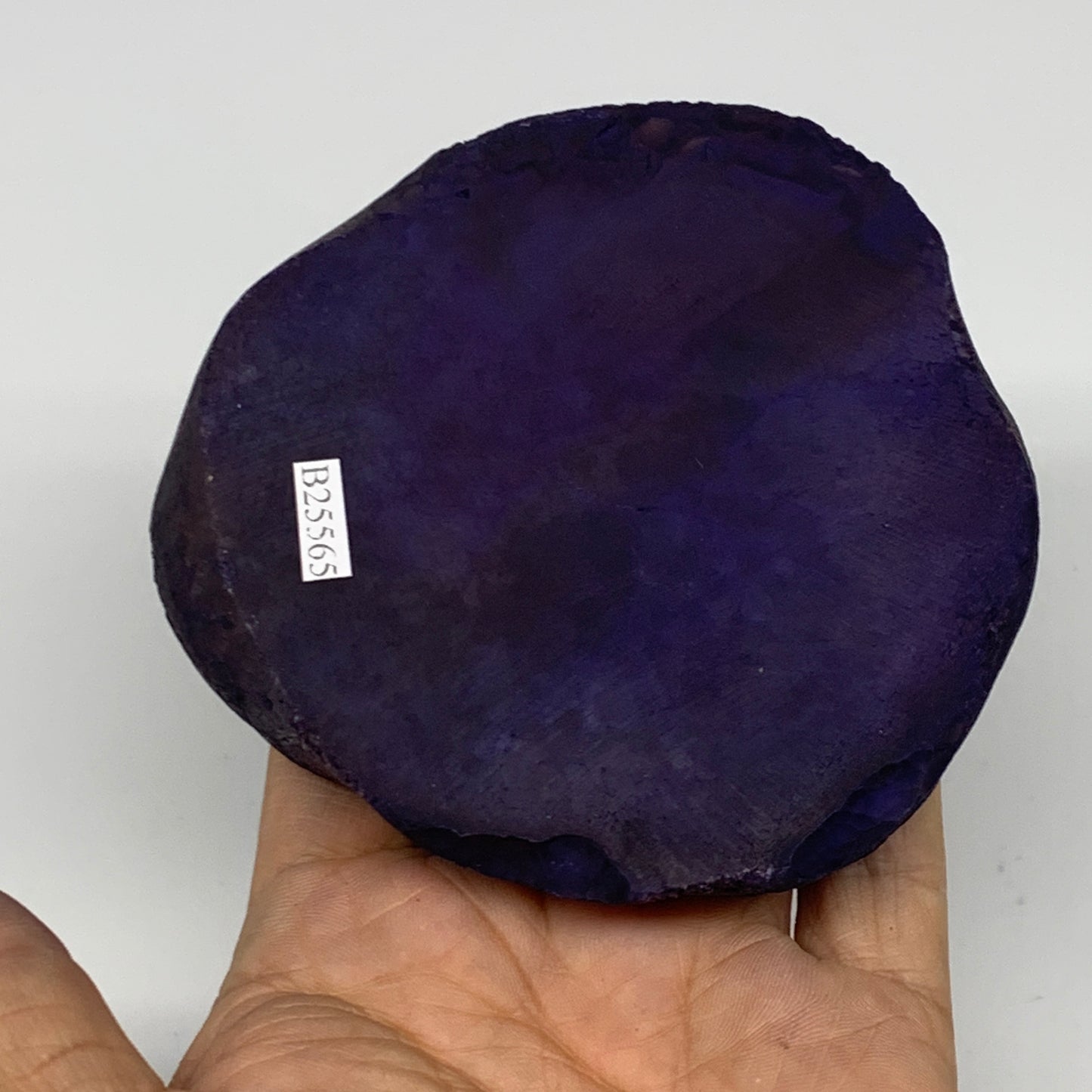 256.5g, 3.8"x3.8"x0.7", Dyed Agate Tea Light Candle Holder Crystal, B25565