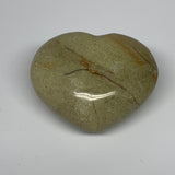 166.6g,2.4"x2.8"x1.4", Green Opal Heart Polished Gemstone @Madagascar, B17595