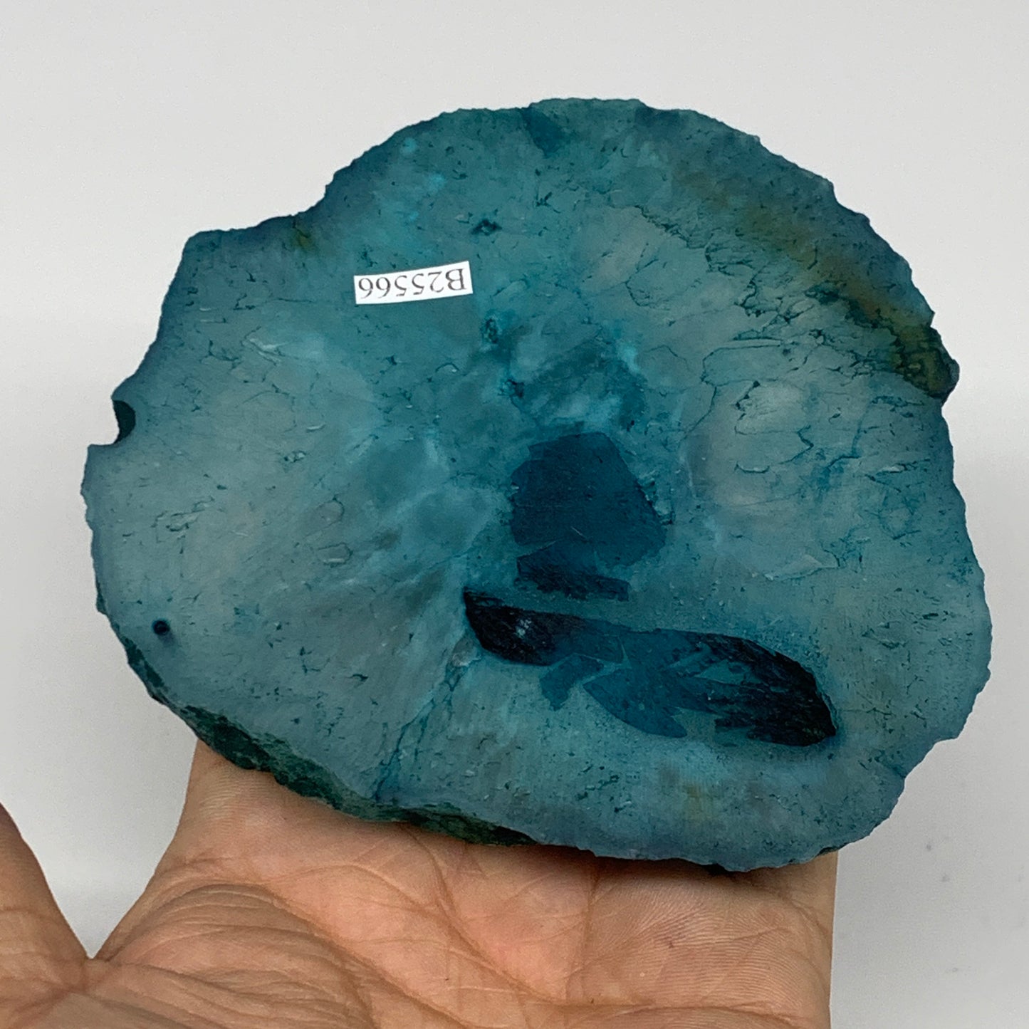 272.6g, 4.4"x3.9"x0.7", Dyed Agate Tea Light Candle Holder Crystal, B25566