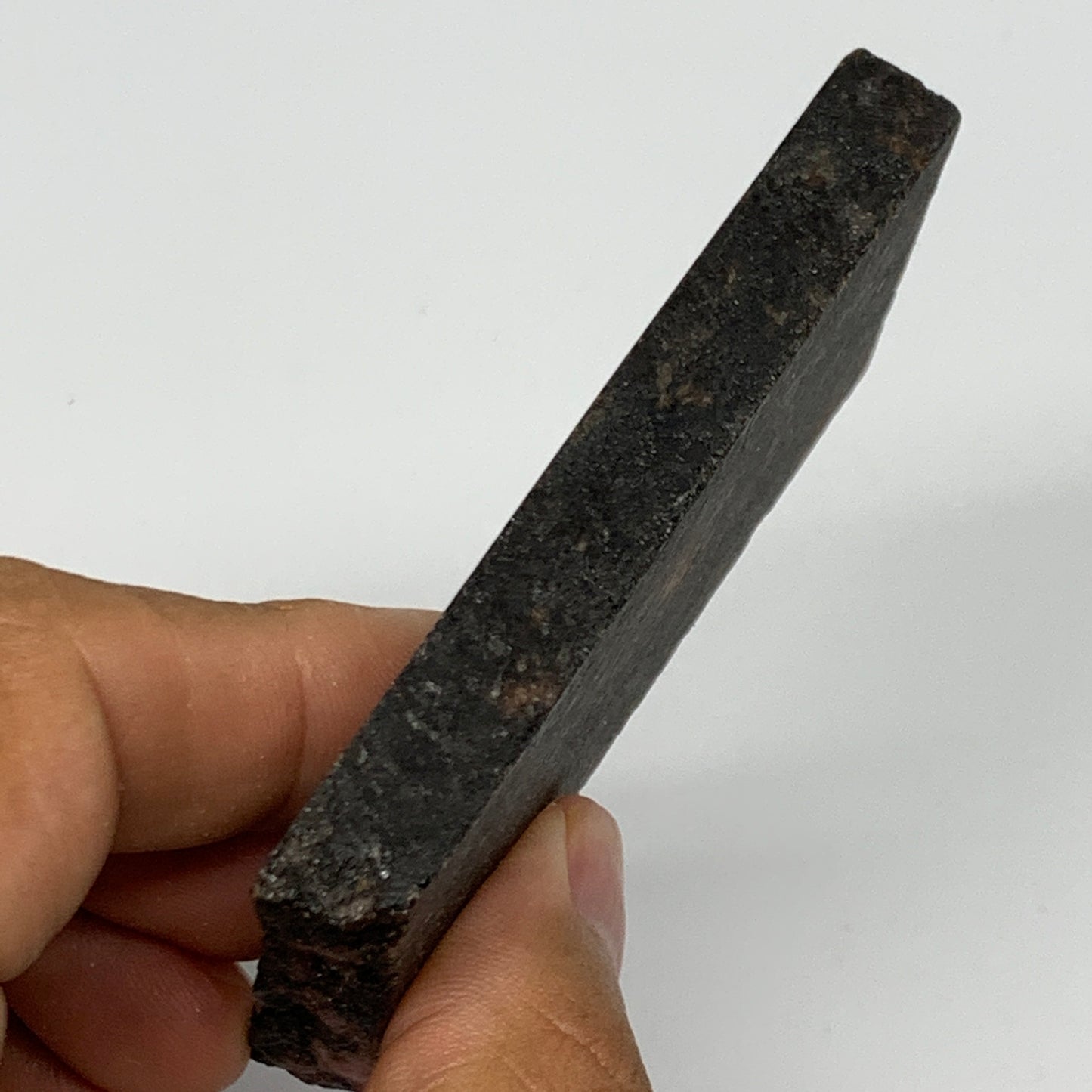 109.7g, 3"x1.7"x0.4", One face polished Rhodonite, One face semi polished, B1600