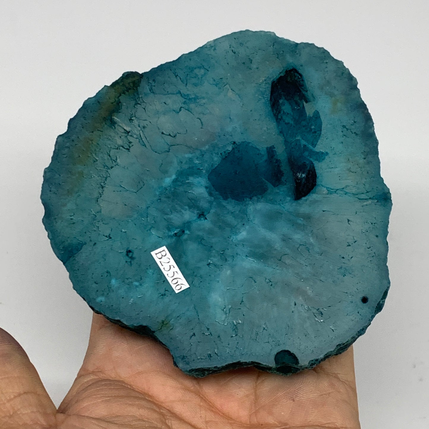 272.6g, 4.4"x3.9"x0.7", Dyed Agate Tea Light Candle Holder Crystal, B25566