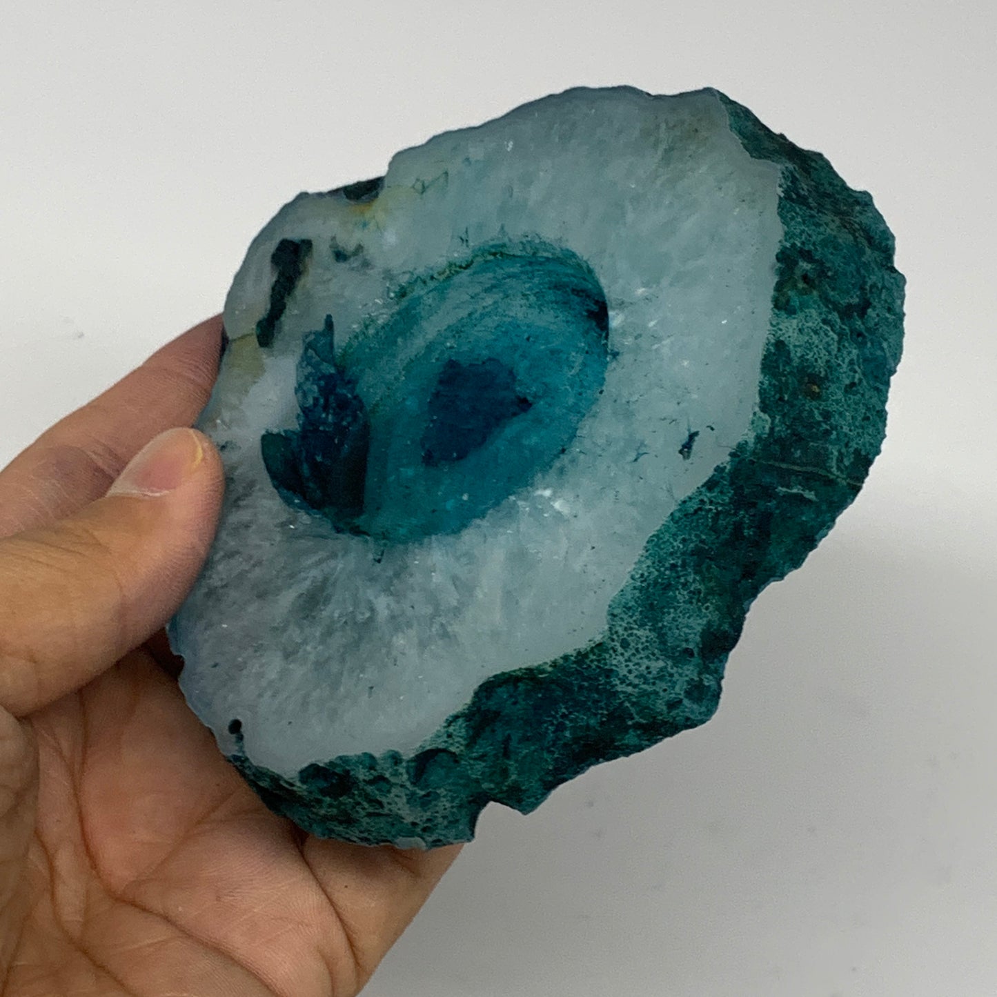 272.6g, 4.4"x3.9"x0.7", Dyed Agate Tea Light Candle Holder Crystal, B25566