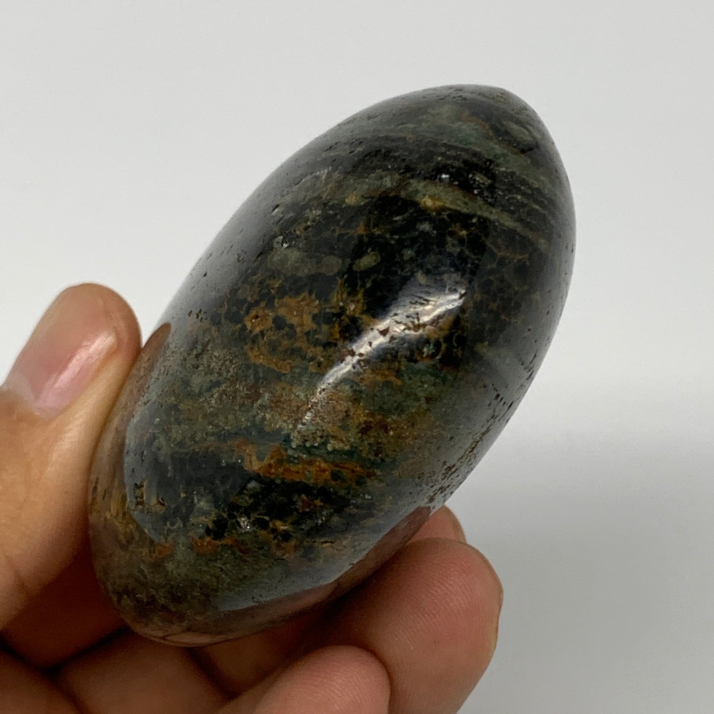 165.2g, 2.5"x2.4"x1.3" Ocean Jasper Palm-Stone Orbicular Jasper Reiki Energy,B15