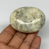 101.2g, 2.4"x1.8"x0.9", Natural Yellow Calcite Palm-Stone Crystal Polished Reiki