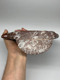 2438g, 12.75"x8.5"x0.9" Red Shell Fossils Orthoceras Ammonite Sculpture @Morocco