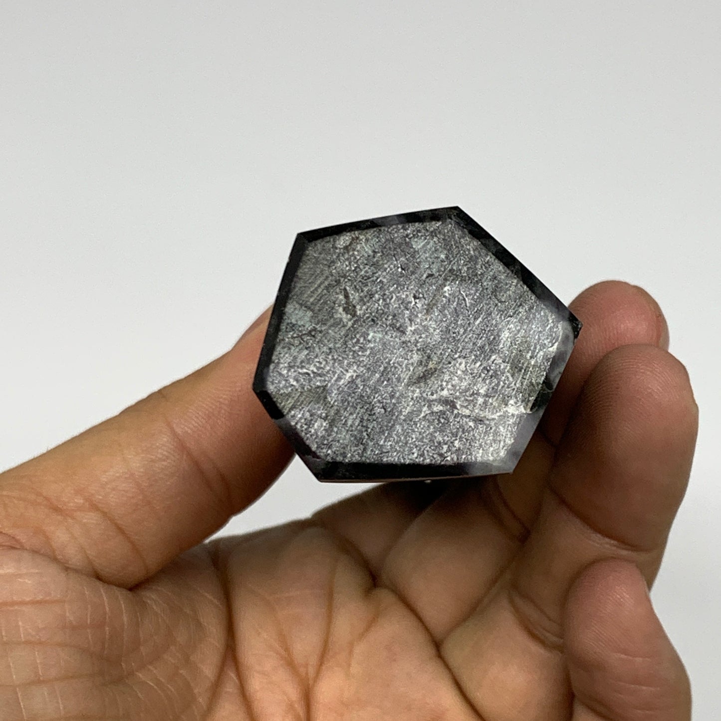 314.6g, 7.2" x 1.4" x 1.1" Indigo Gabro Merlinite Point Tower @Madagascar,B18335